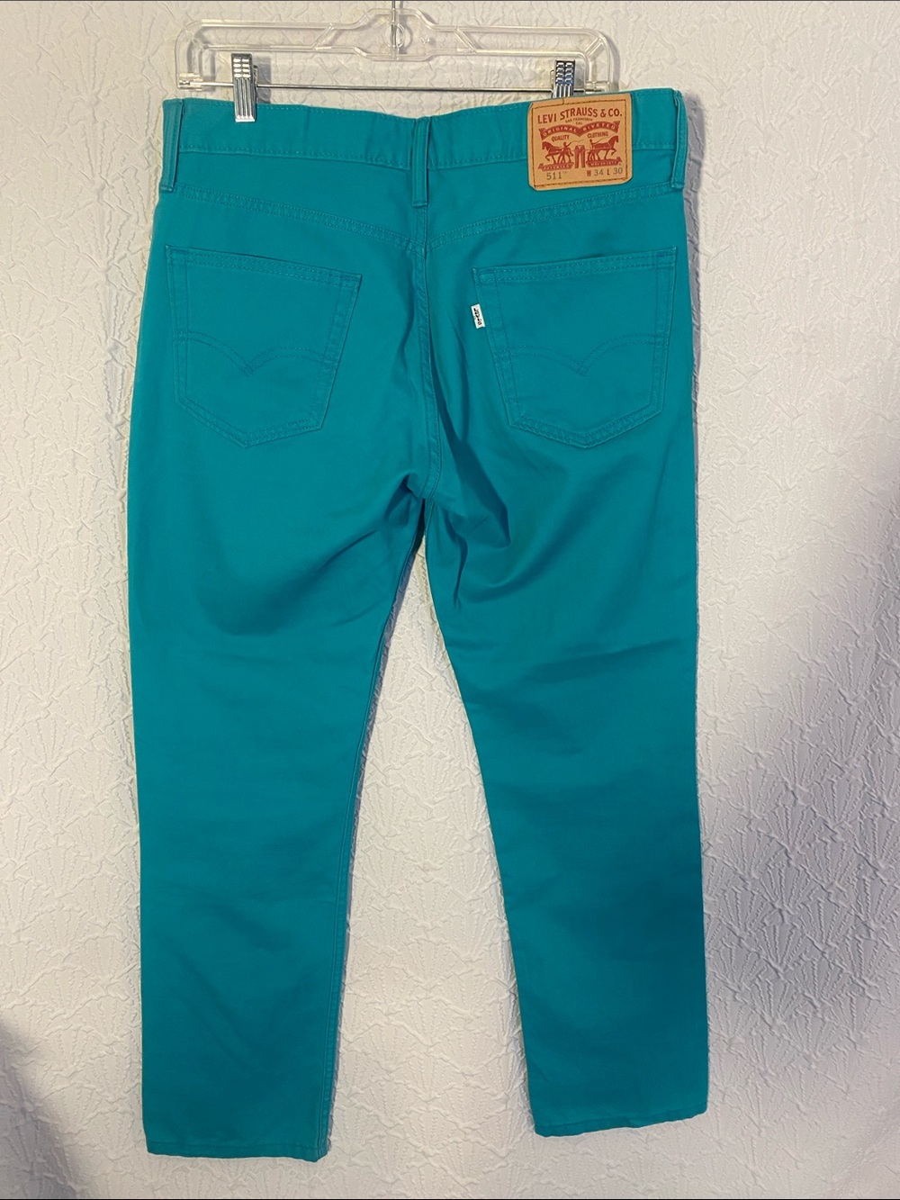Levi's Men's Teal 511 Slim Fit Straight Jeans 34 X 30